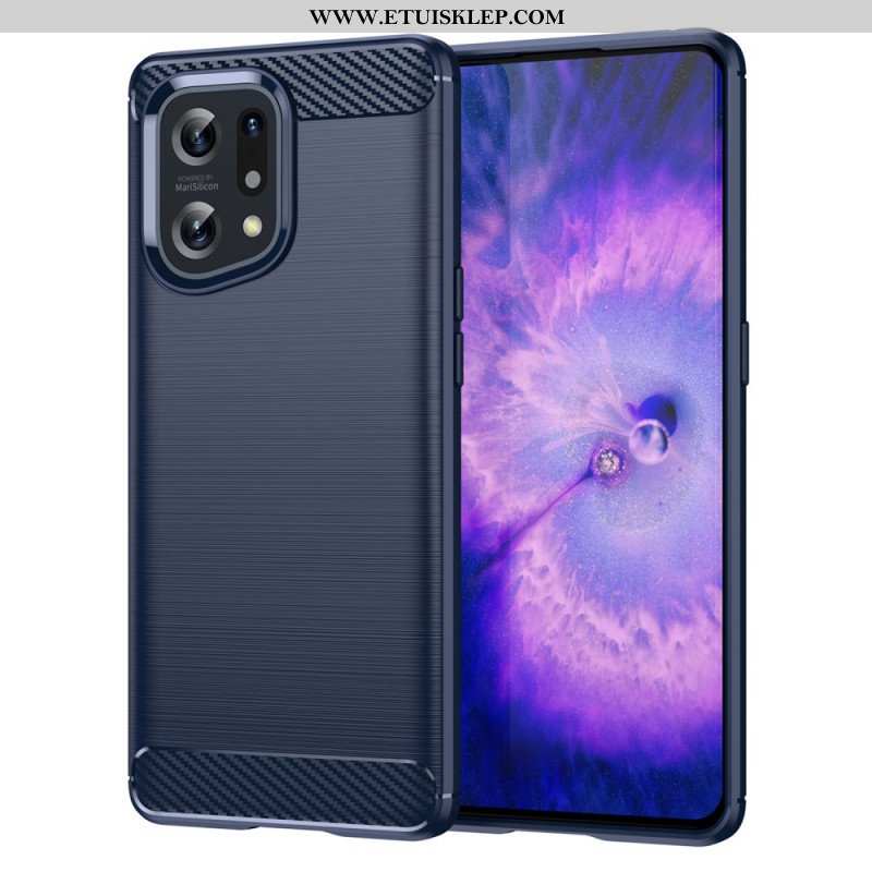 Etui do Oppo Find X5 Szczotkowane Włókno Węglowe